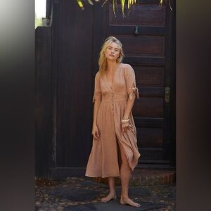 Free People love of my life midi dress Sand color